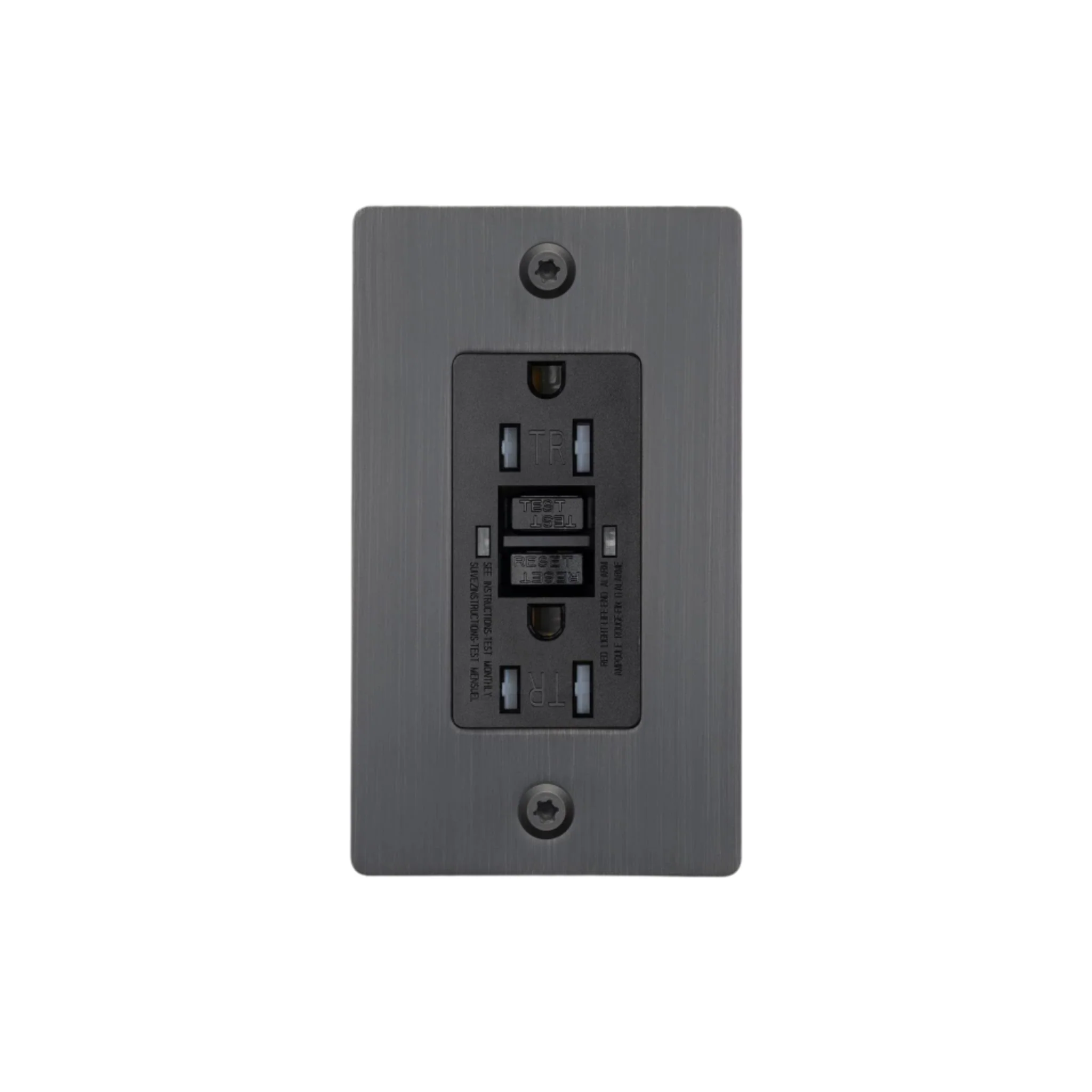 1G Duplex Outlet / Gfci / Linear / Without Logo / Black