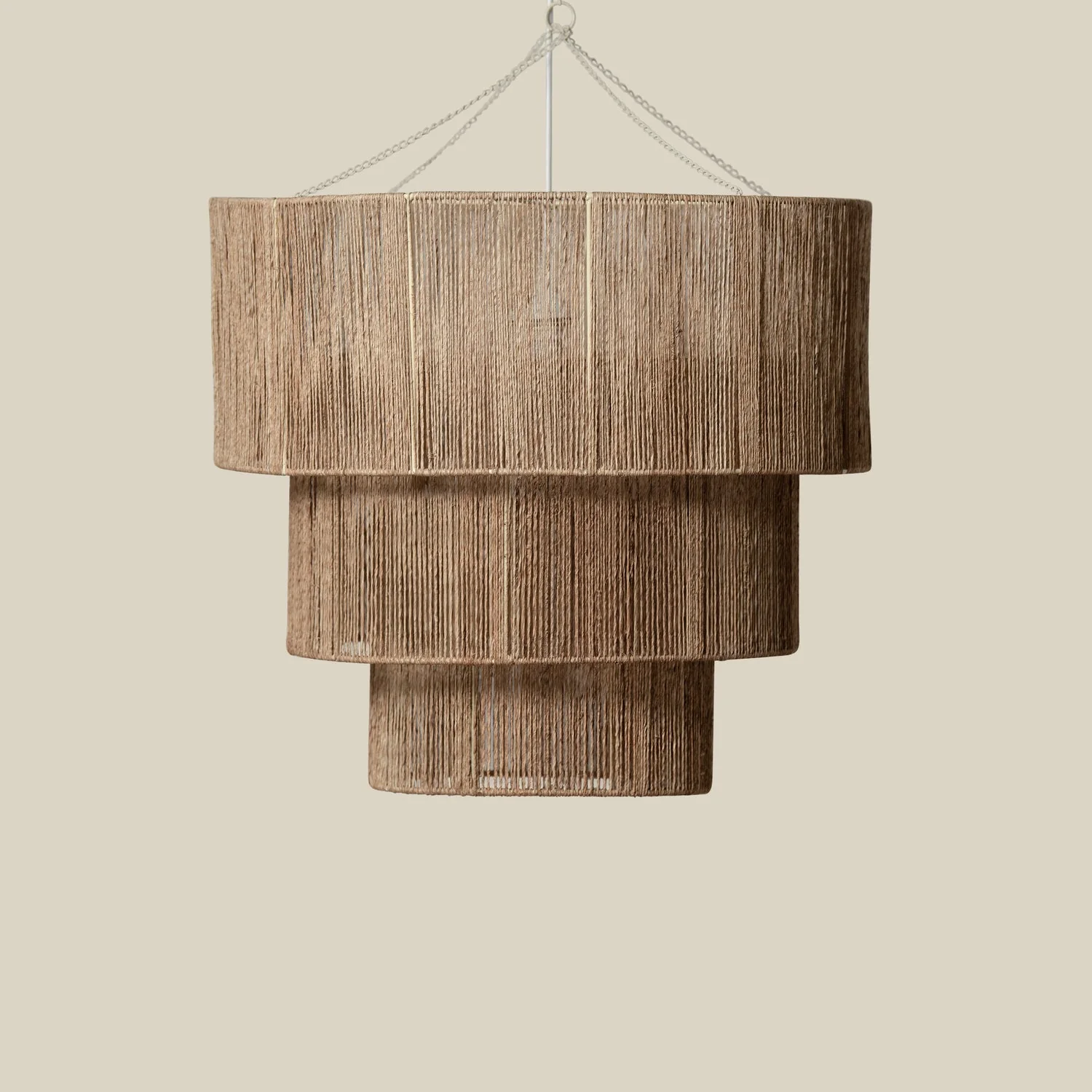 3 Tier Jute Chandelier - Image 2