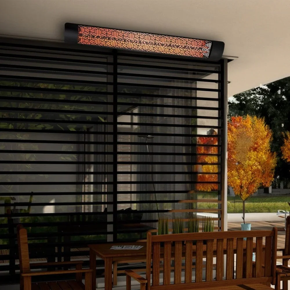 6000W 61-Inch Dual Element Electric Heater with Mason Decor Plate - Image 2