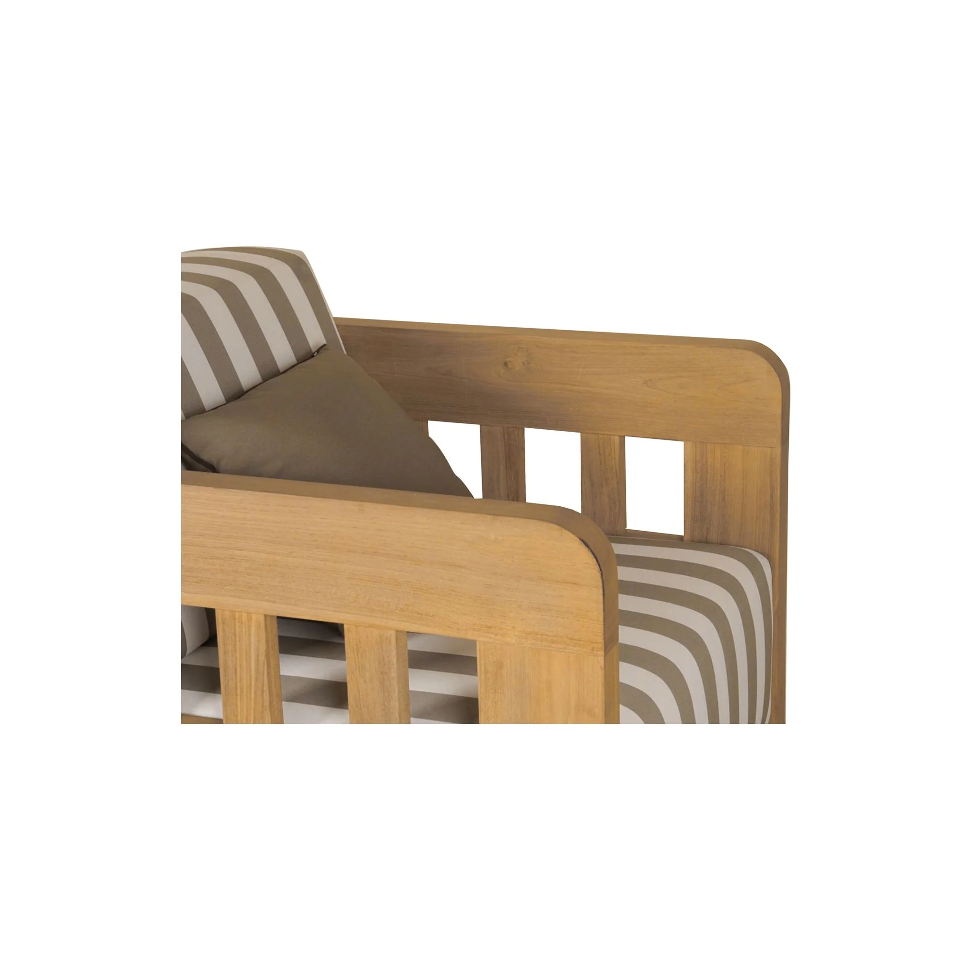 Adelaide Outdoor Accent Chair Brown Stripe - Image 5