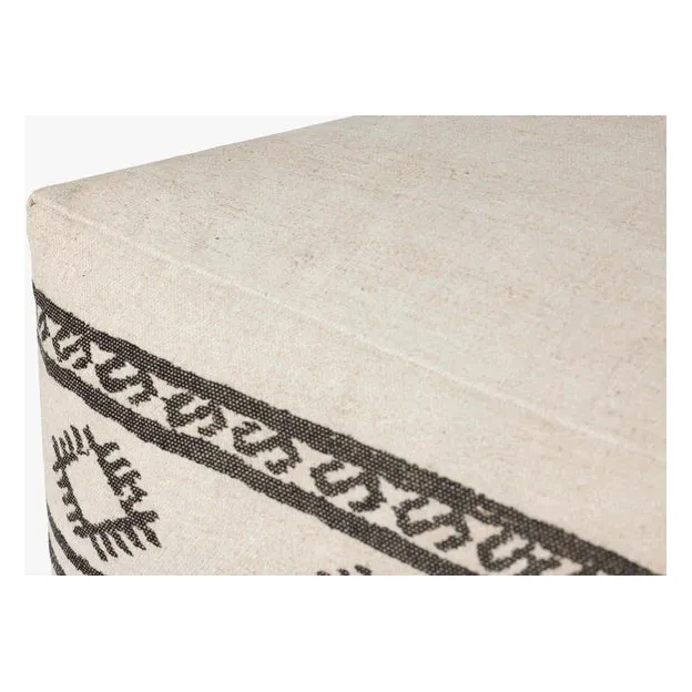 Anahita Ivory / Brown Pouf - Image 2