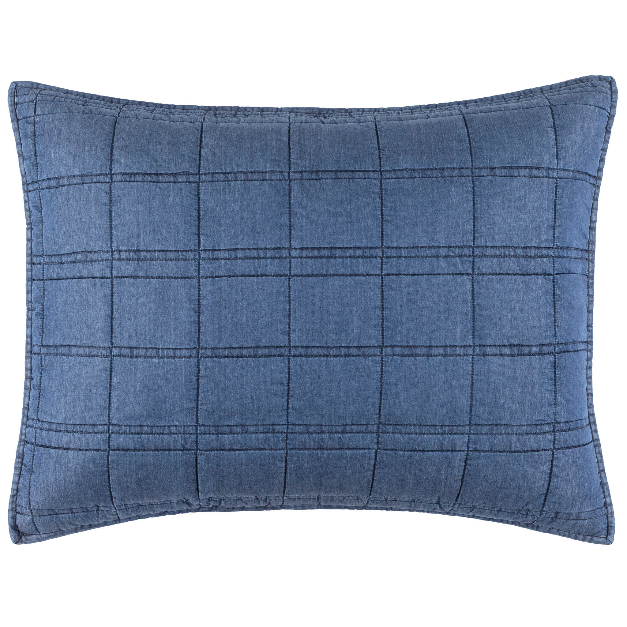 Atlas Quilted Sham | Denim