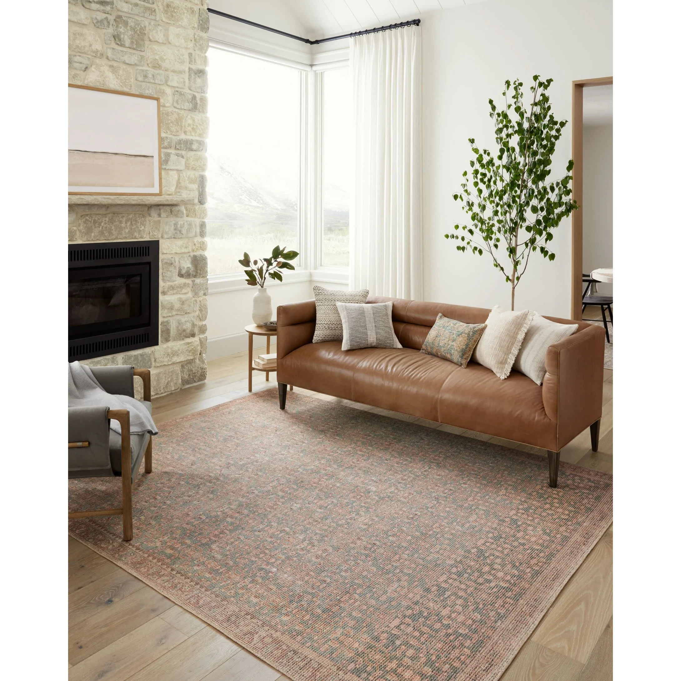Aubrey Blue / Terracotta Rug | Angela Rose x Loloi - Image 4