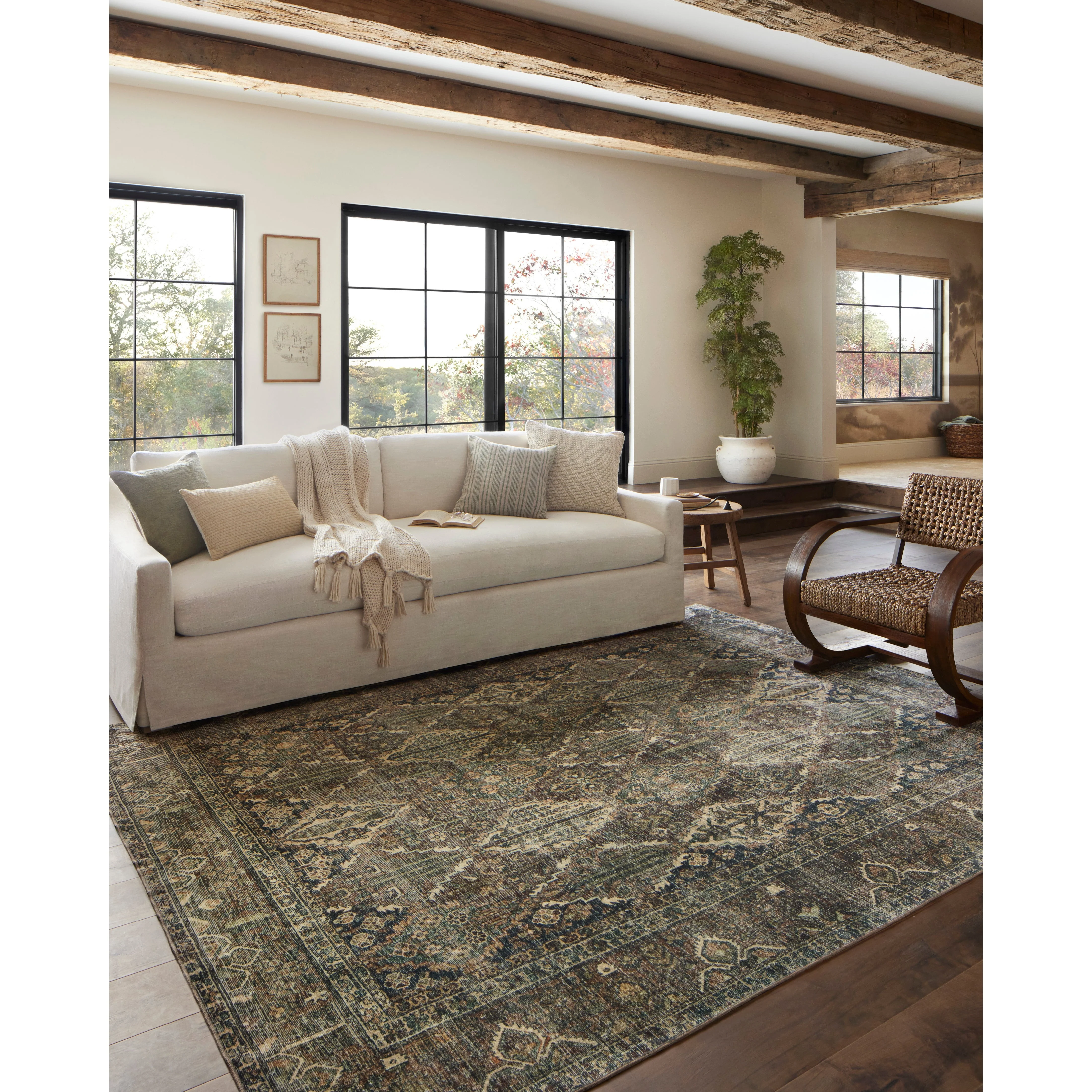 Banks Spice / Blue Rug | Magnolia Home by Joanna Gaines x Loloi - Image 2