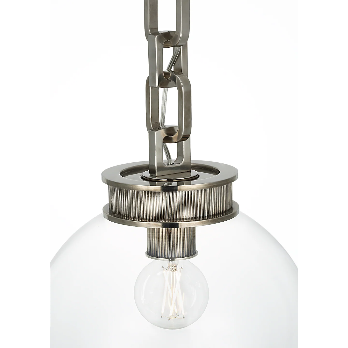 Bellamy 1 Light Statement Chain Globe Chandelier - Image 4