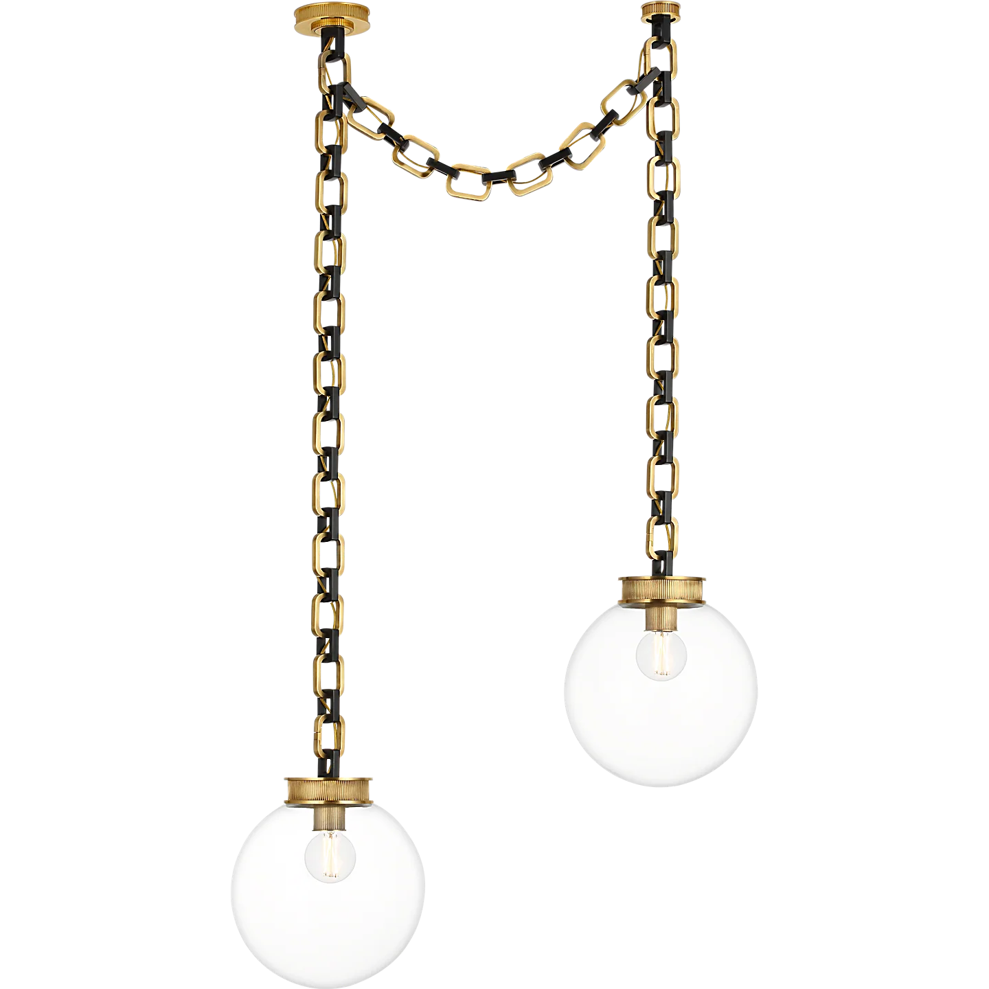 Bellamy 2 Light Statement Chain 12" Globe Chandelier - Image 18