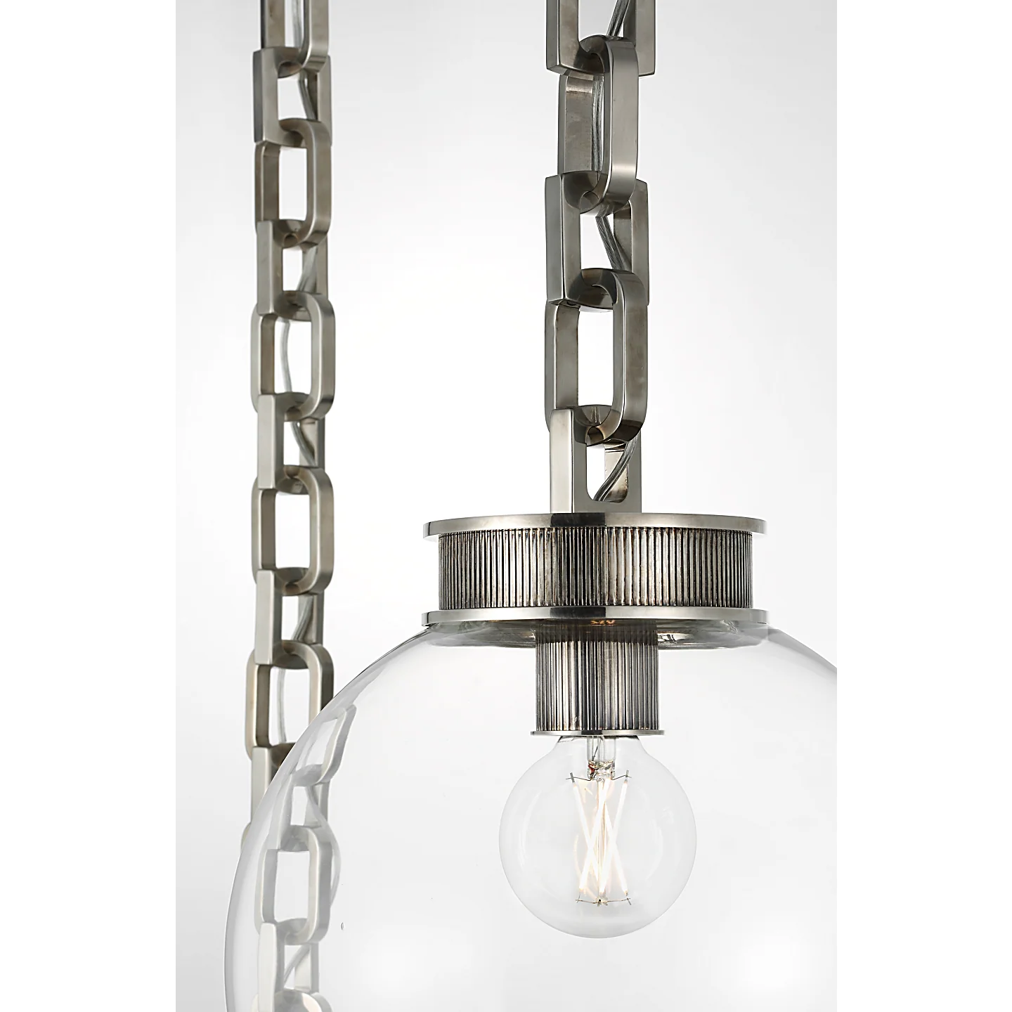 Bellamy 2 Light Statement Chain 12" Globe Chandelier - Image 3