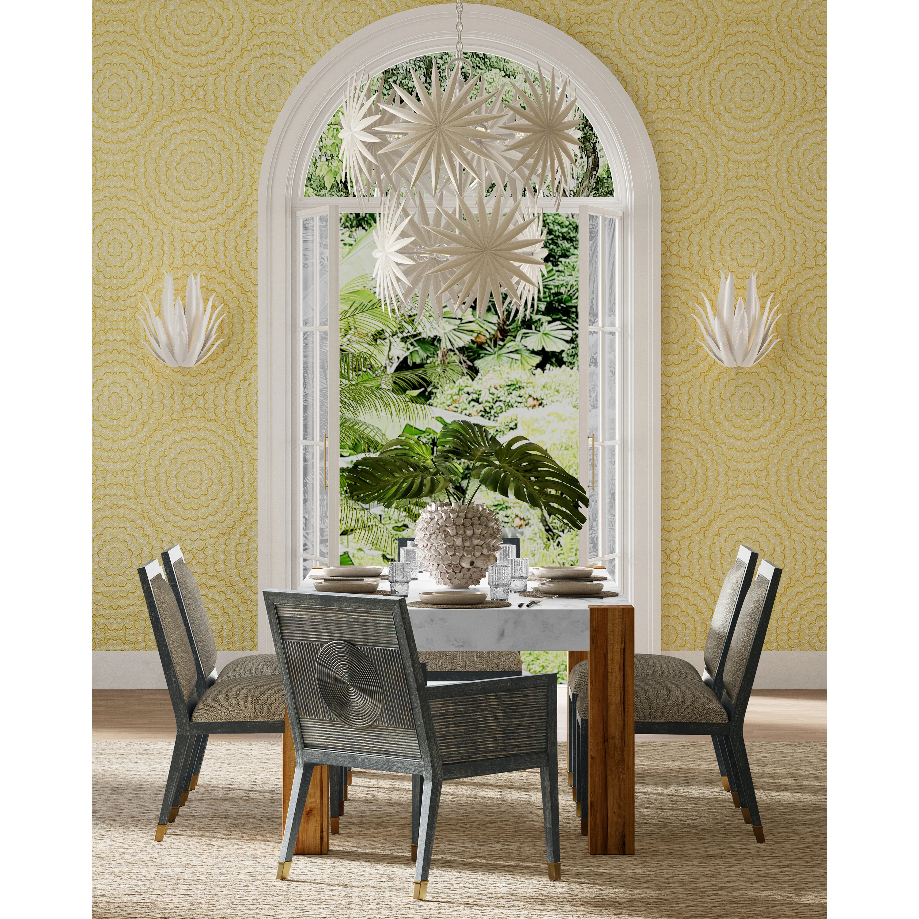 Bismarkia Medium White Chandelier - Image 5