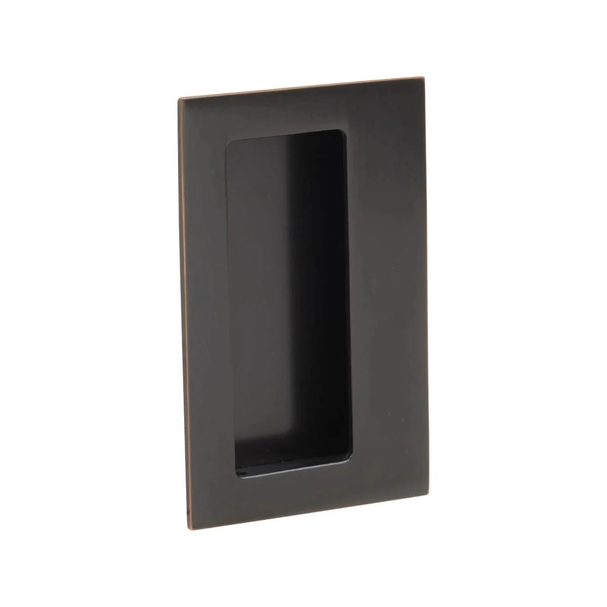 Brass Rectangular Flush Pull with Offset Pocket - Image 12