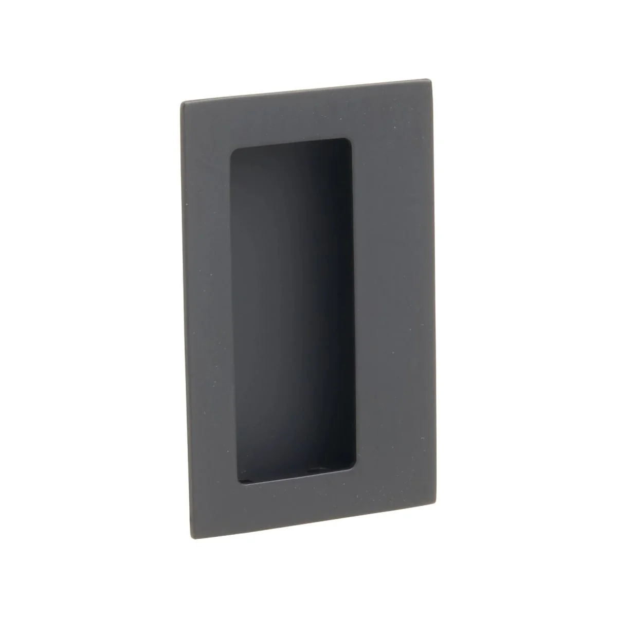 Brass Rectangular Flush Pull with Offset Pocket - Image 6