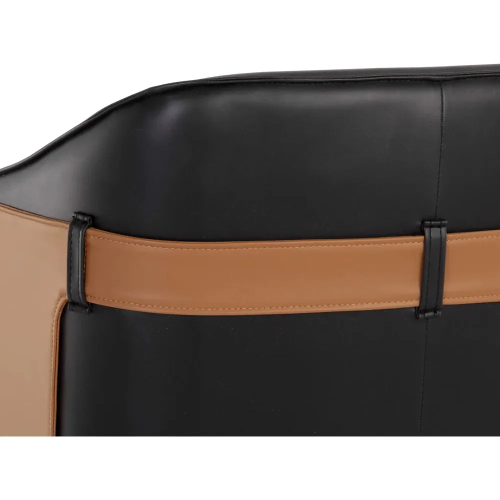 Carter Office Chair - Napa Black / Napa Cognac - Image 7