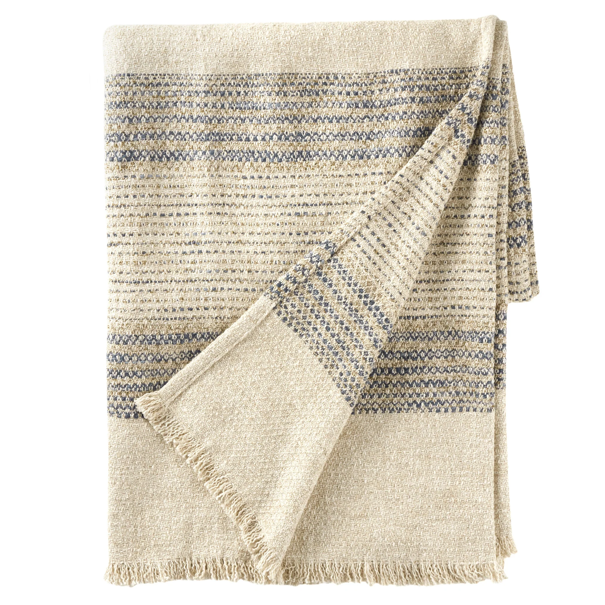 Cielo Stripe Blue Throw
