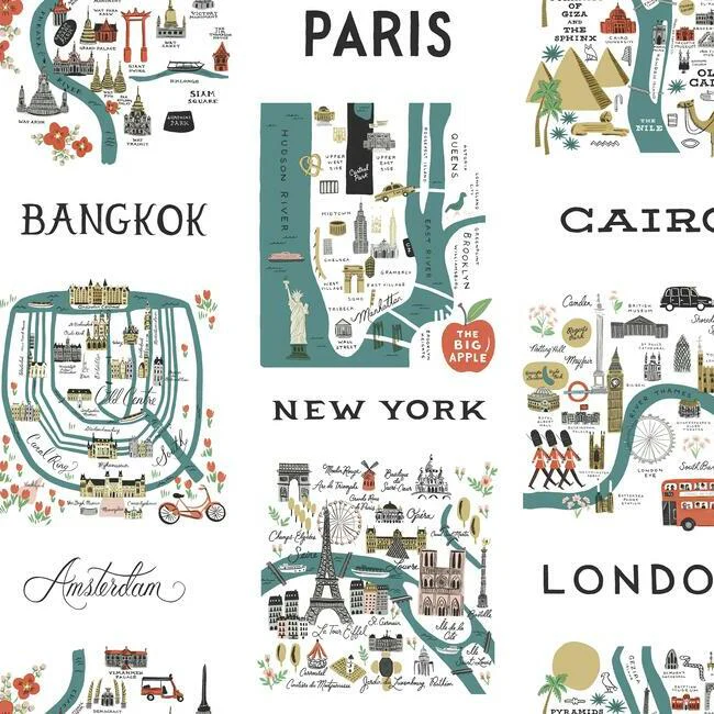 City Maps Premium Peel + Stick Wallpaper - Image 6
