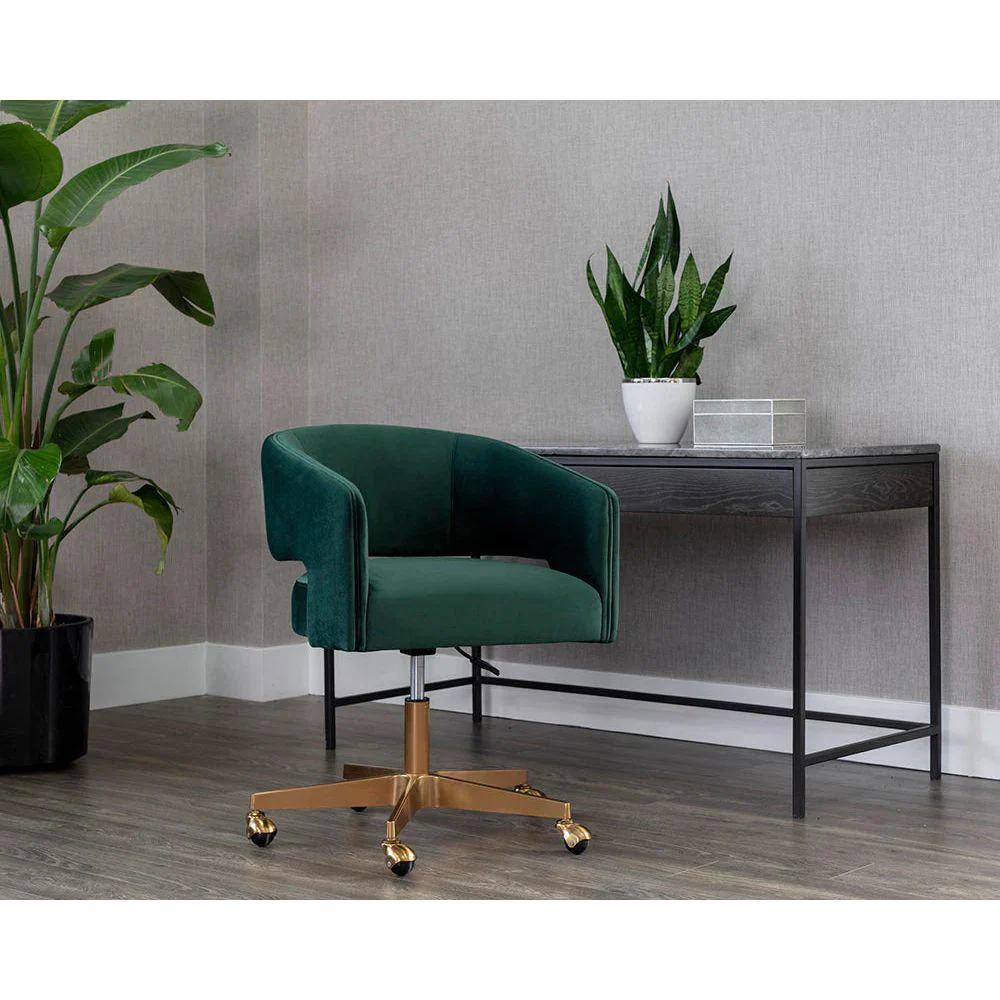 Claren Office Chair - Deep Green Sky - Image 3