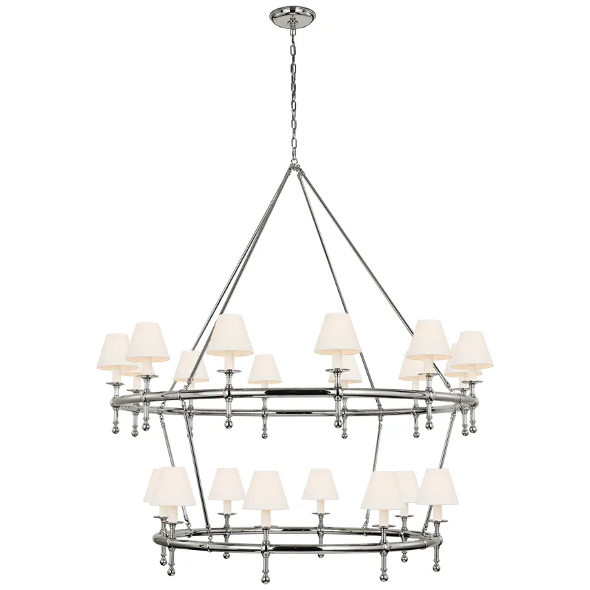 Classic 54" Two-Tier Ring Chandelier - Image 2