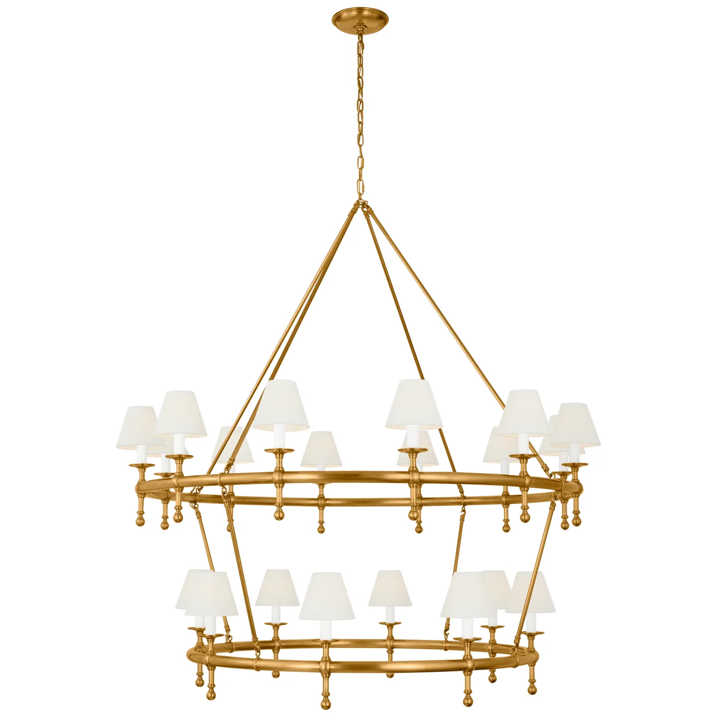 Classic 54" Two-Tier Ring Chandelier - Image 3