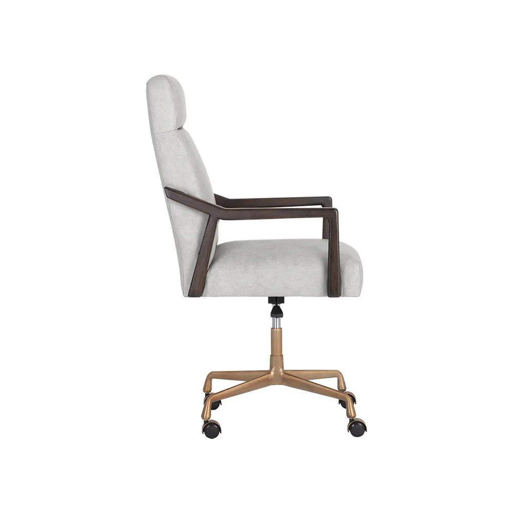Collin Office Chair - Brown/Saloon Light Grey - Image 5