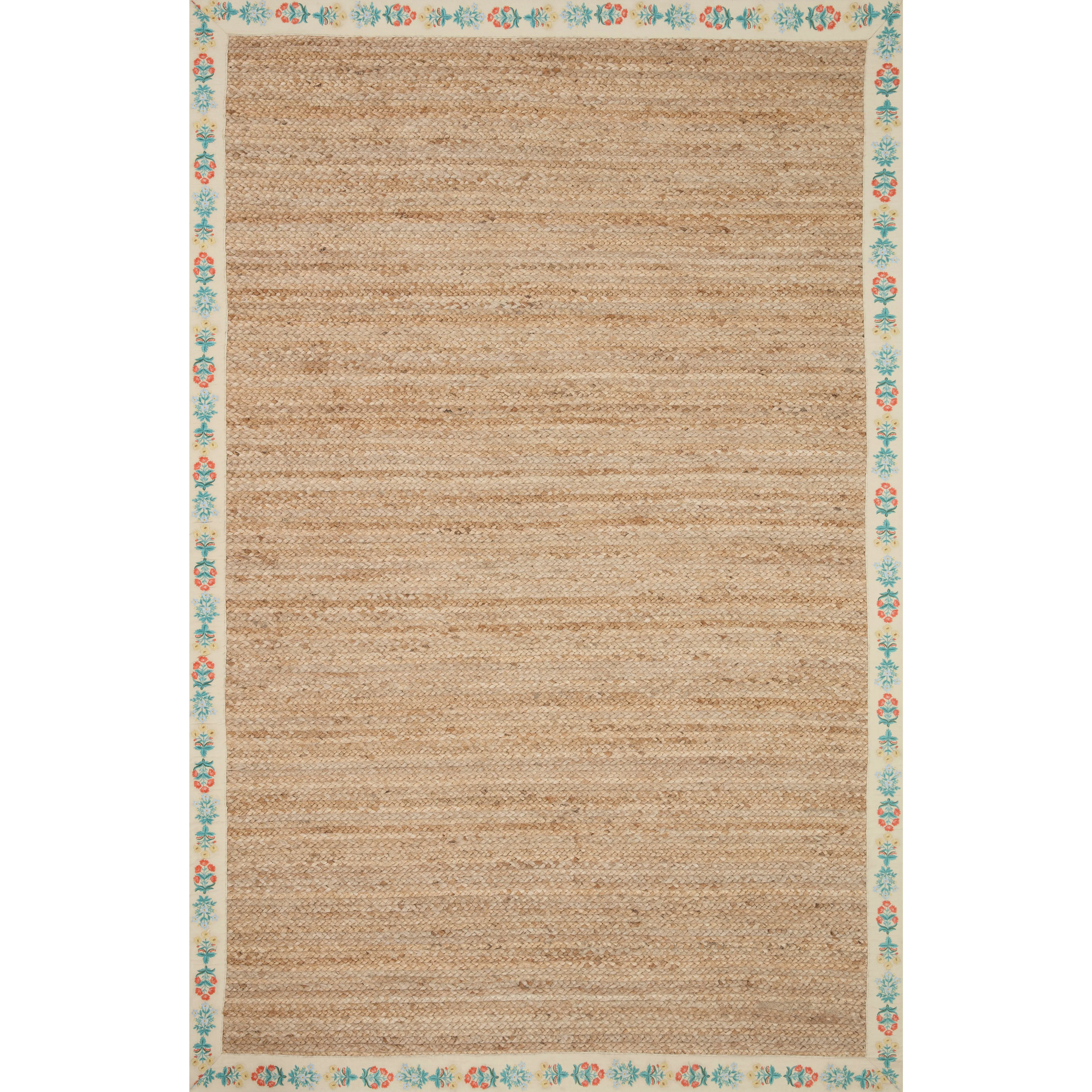 Costa Mughal Rose Natural / Cream | Rifle Paper Co. Rugs x Loloi