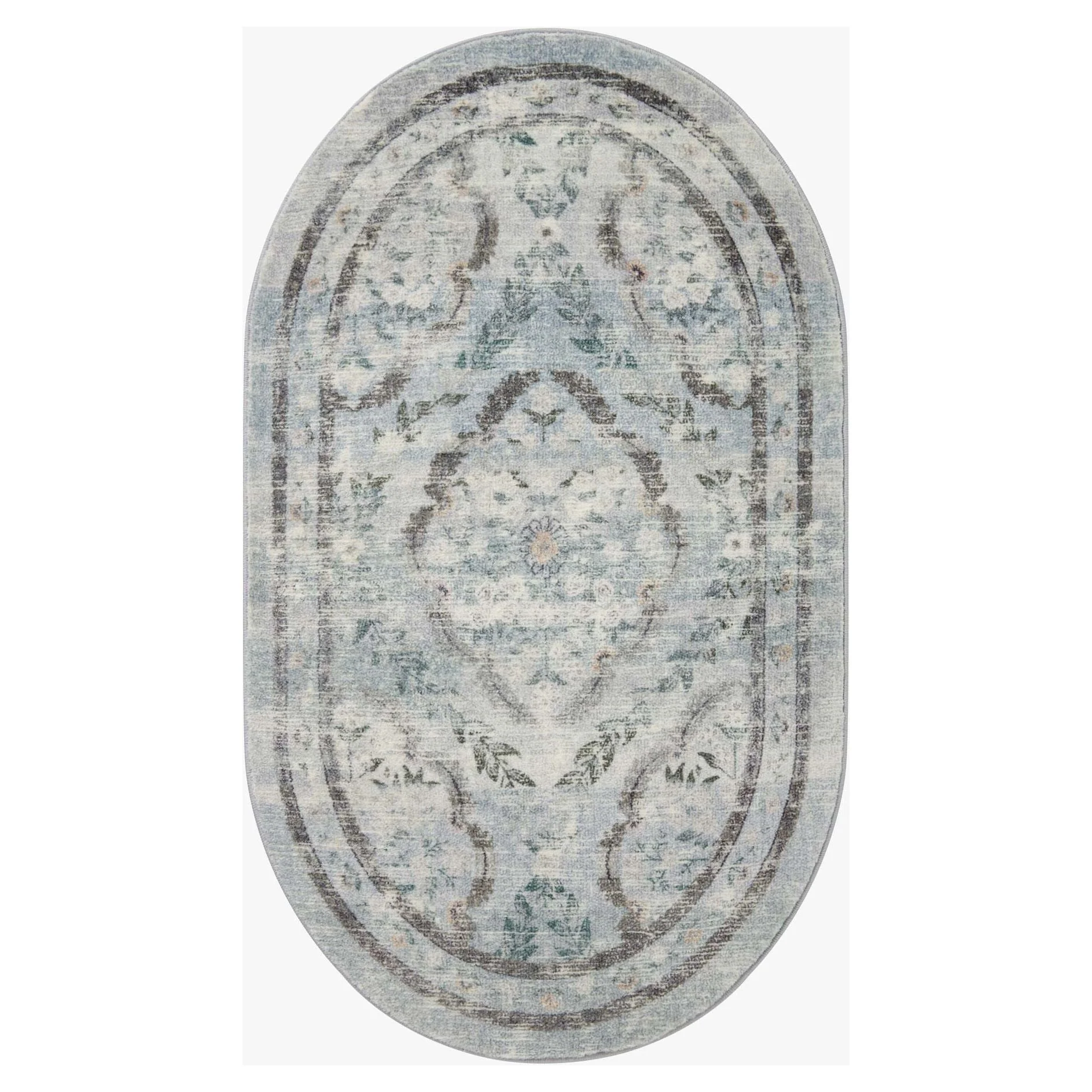 Courtyard Chateau Blue | Rifle Paper Co. Rugs x Loloi - Image 5
