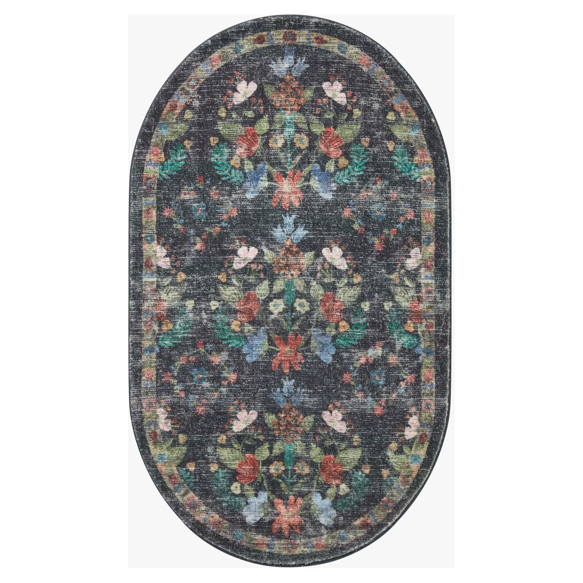 Courtyard Seville Charcoal | Rifle Paper Co. Rugs x Loloi - Image 5