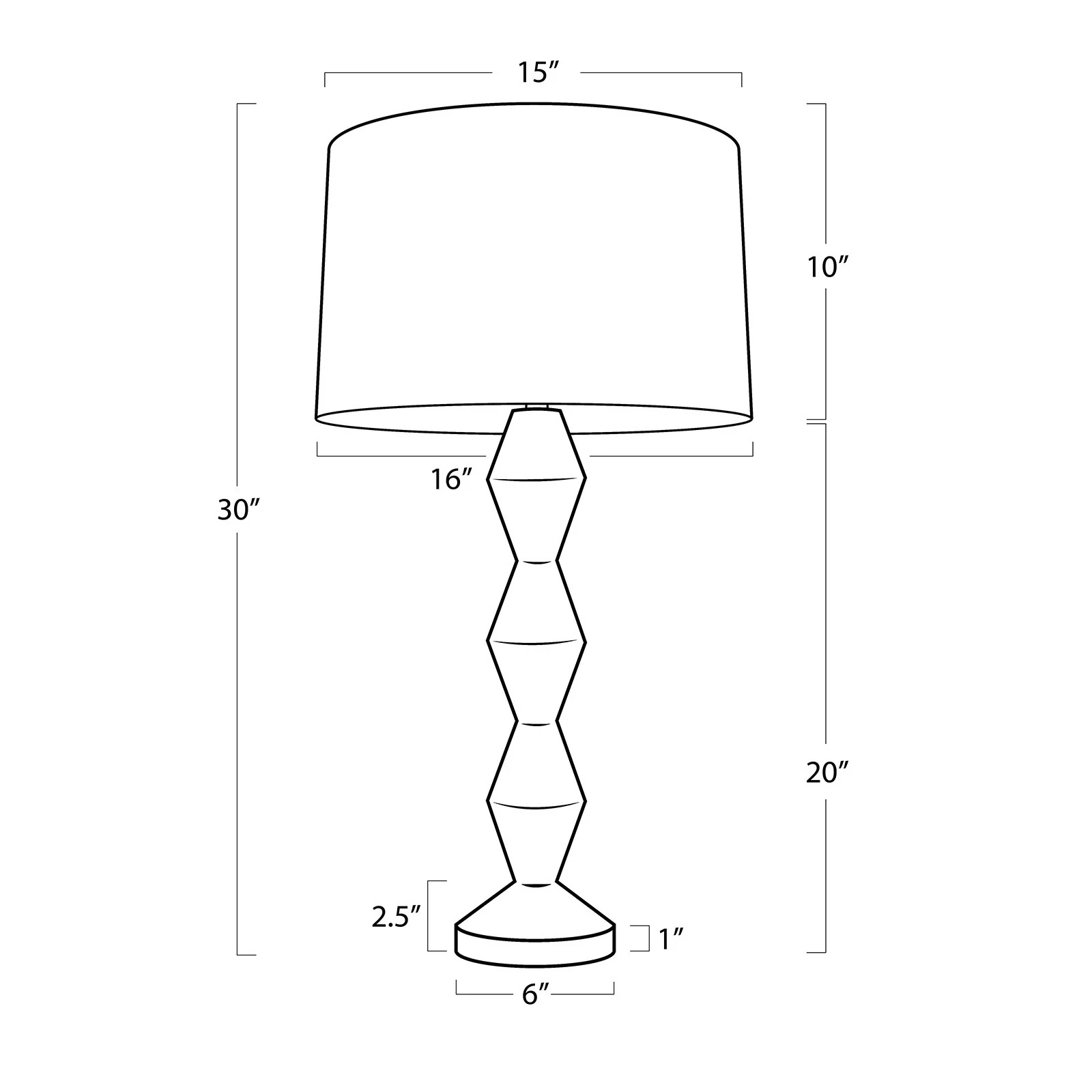 Crew Travertine Buffet Lamp - Image 5