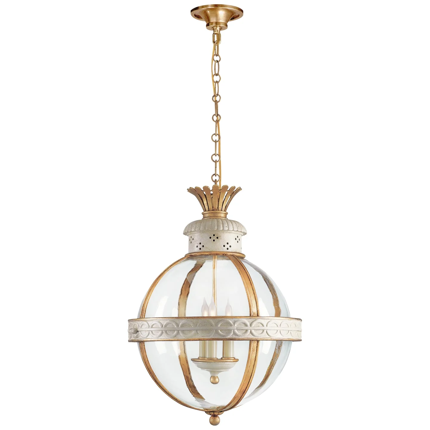 Crown Top Banded Globe Lantern - Image 2