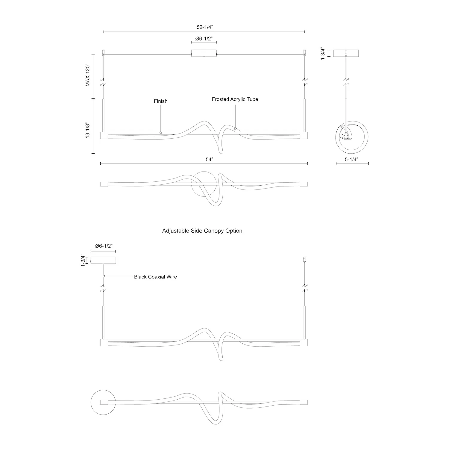 Cursive Linear Chandelier - Image 4
