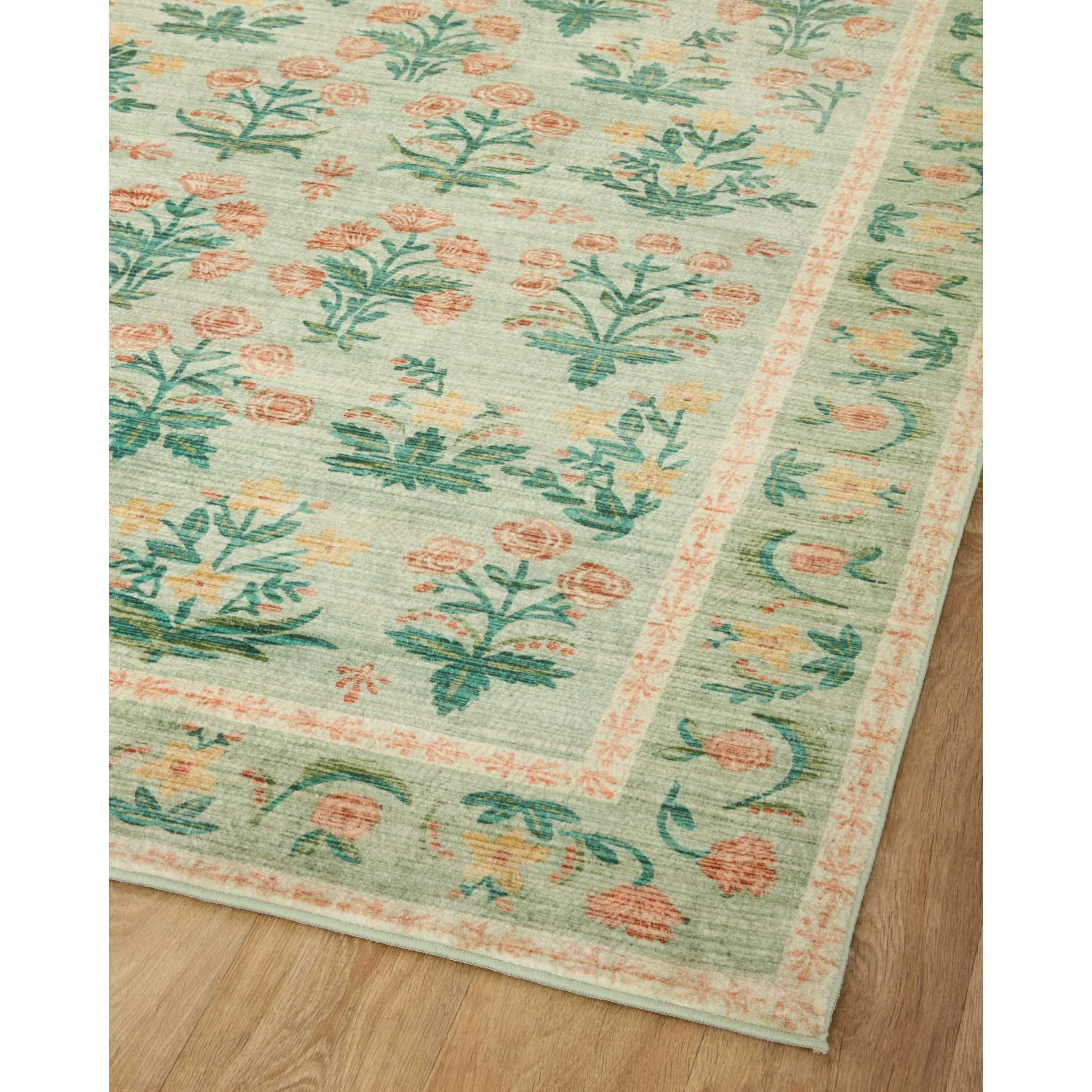 Eden Mughal Rose Moss Rug | Rifle Paper Co. x Loloi - Image 8