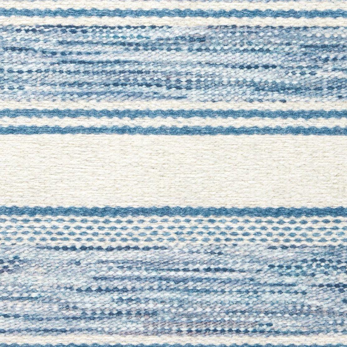 Ellington Stripe Blue Machine Washable Rug - Image 6