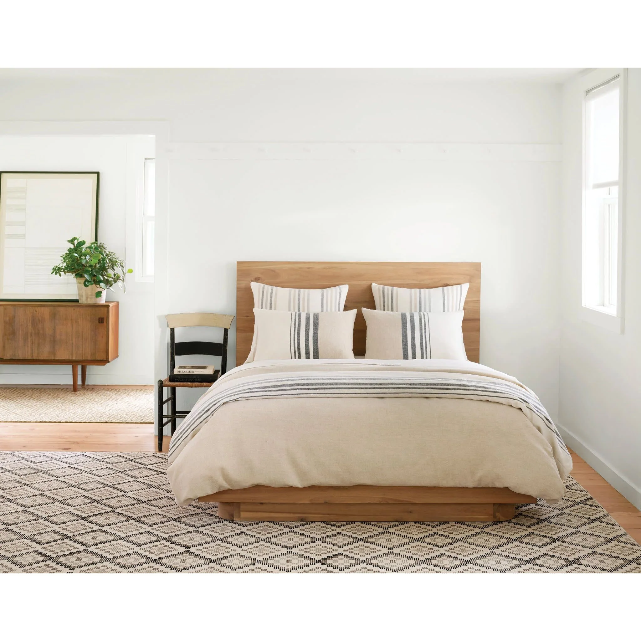 Ellison Stripe Linen Chenille Sham | Ivory - Image 3