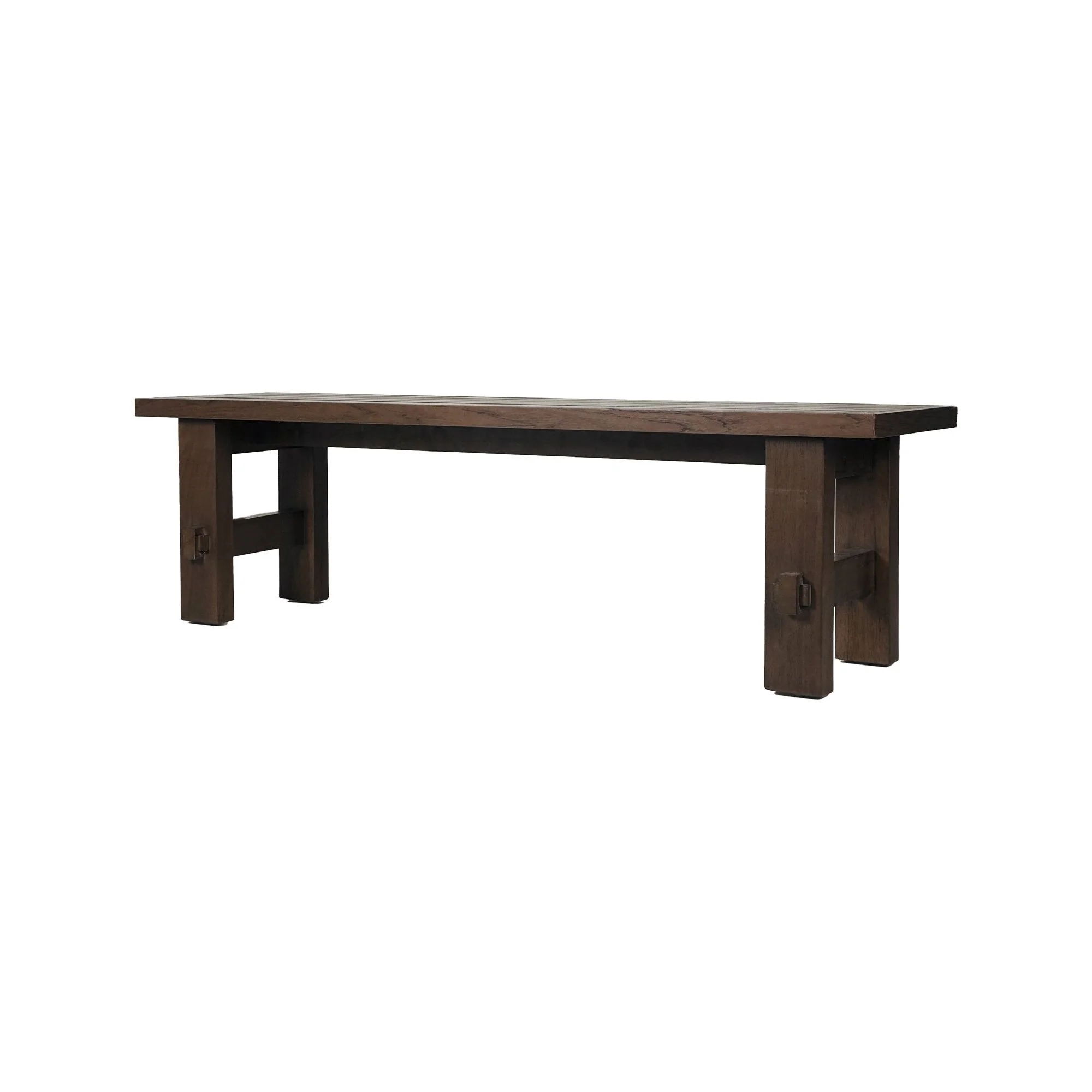 Esmond Outdoor Dining Bench Brown - Image 2