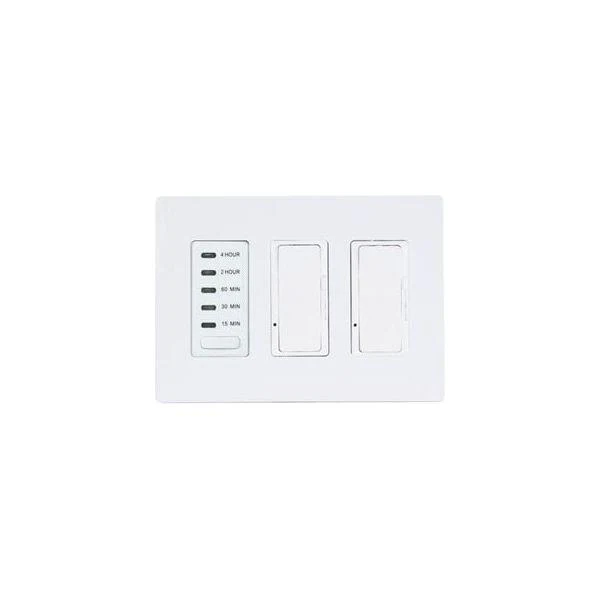 Heating Timer and 2-Dimmer Combo and White Plastic Wall Plate - Image 2