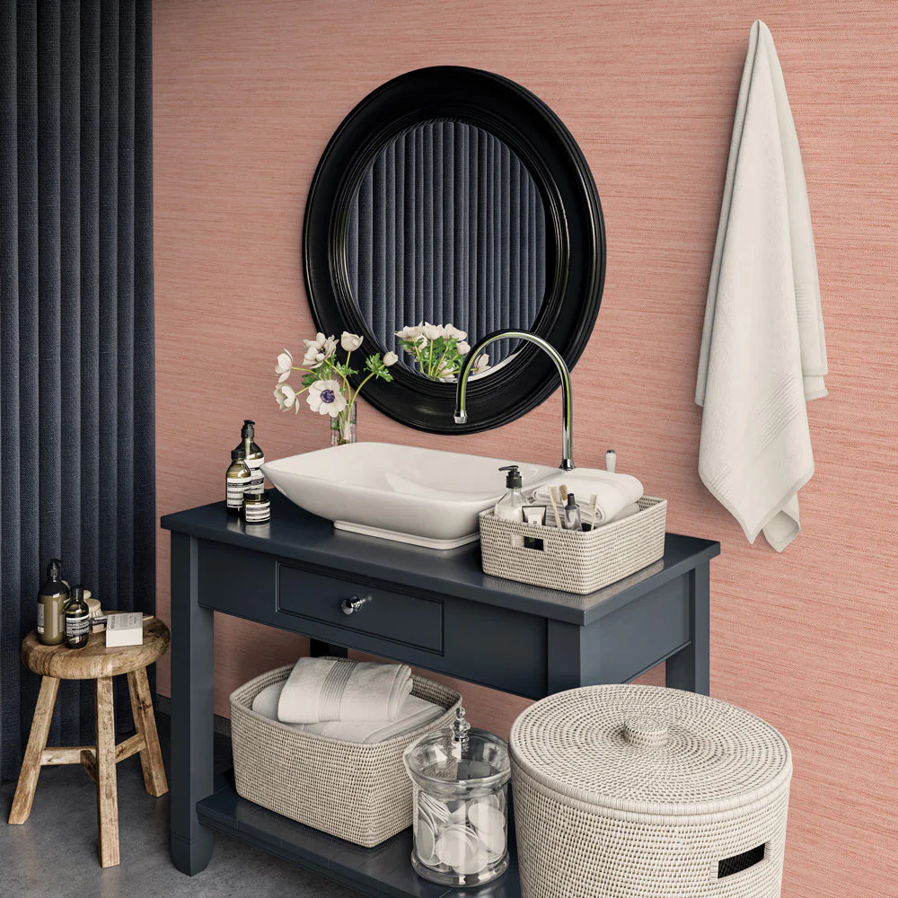 Horizontal Faux Grasscloth Peel and Stick Wallpaper - Image 66