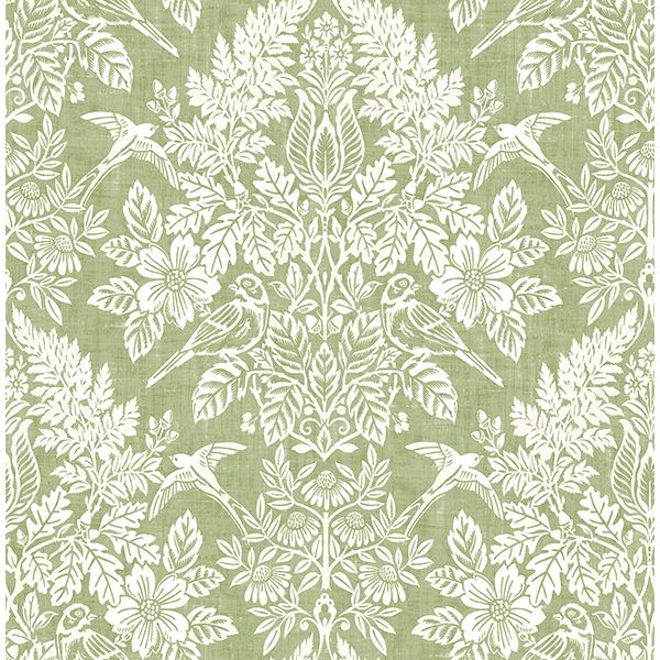 Finch Woodland Damask Wallpaper - Image 31
