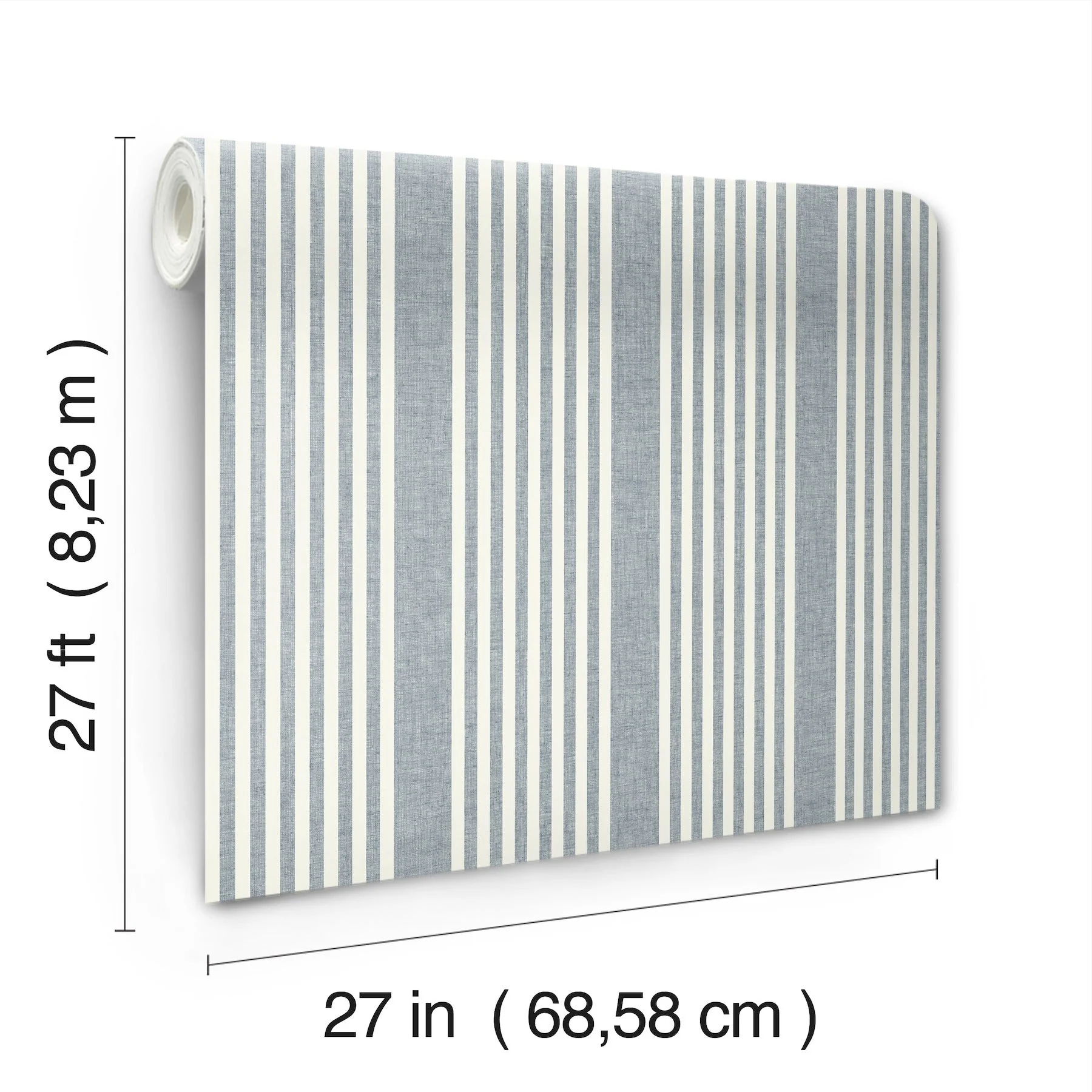 French Linen Stripe Wallpaper - Image 19