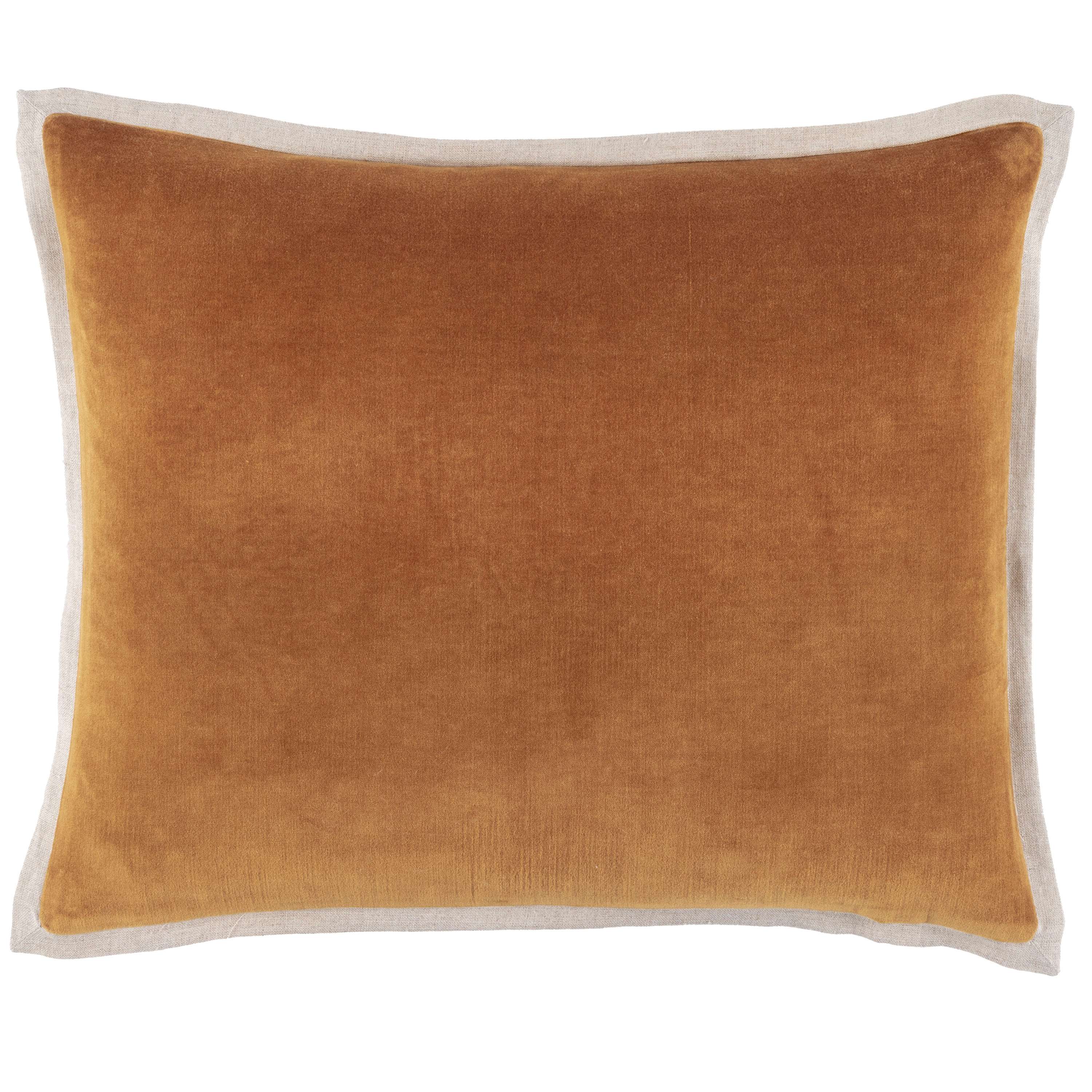 Gehry Velvet/Linen Caramel Decorative Pillow - Image 4