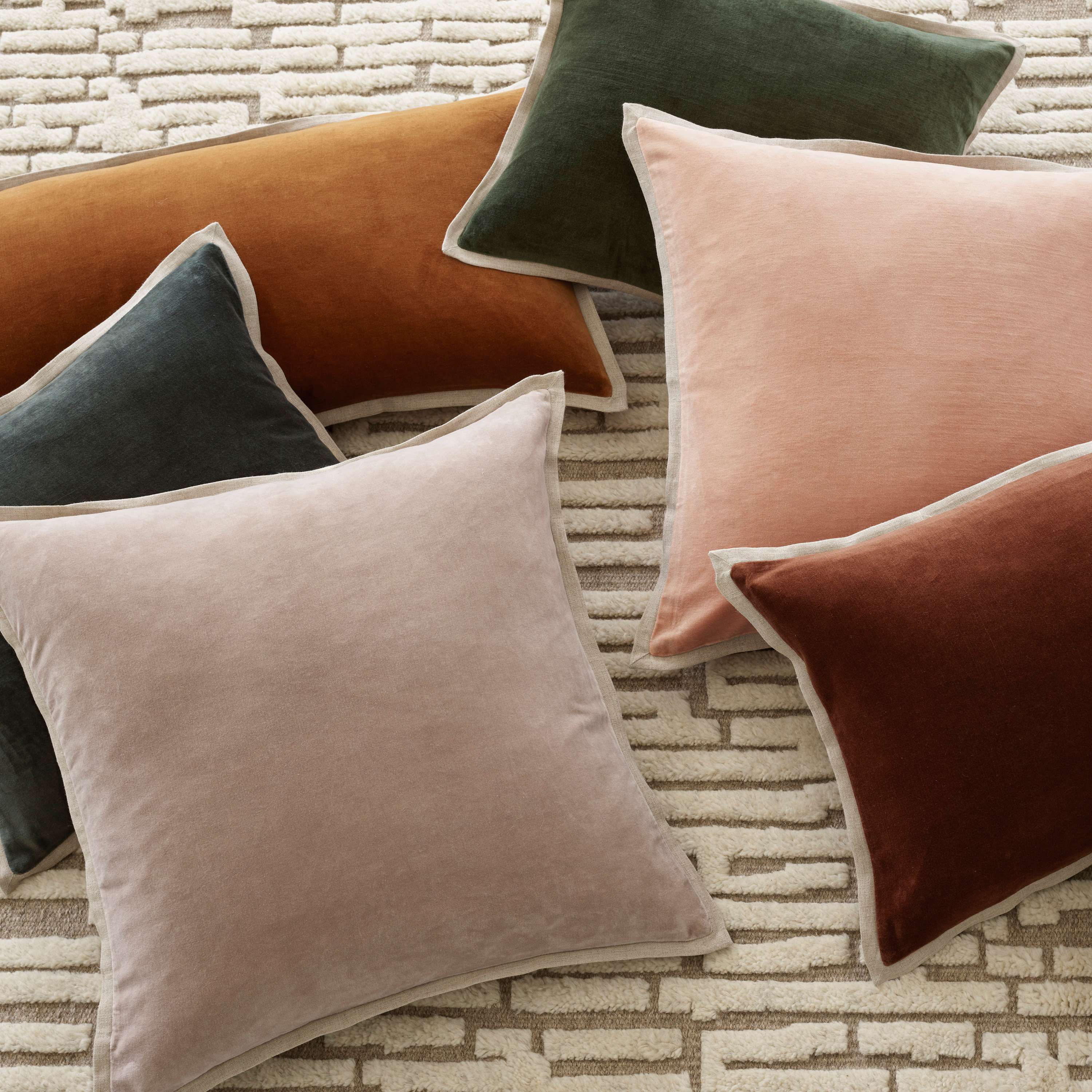 Gehry Velvet/Linen Stone Decorative Pillow - Image 5