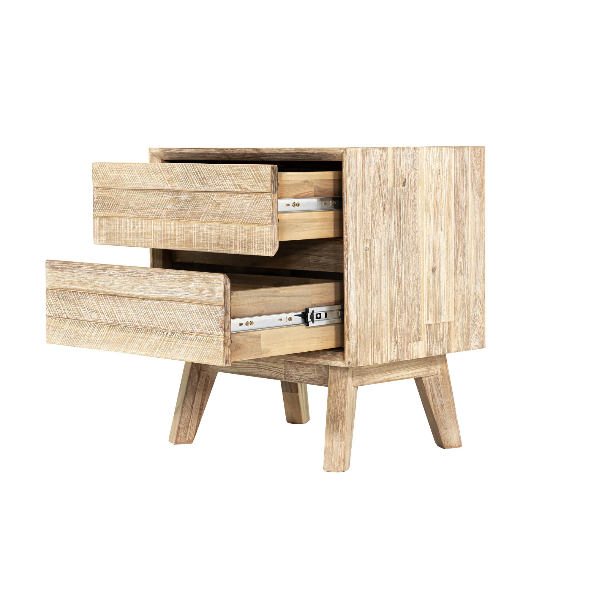 Gia 2 Drawer Nightstand - Light Driftwood - Image 7