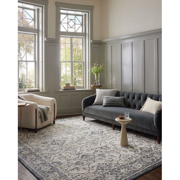 Gigi Ivory / Blue Rug | Magnolia Home by Joanna Gaines x Loloi - Image 2