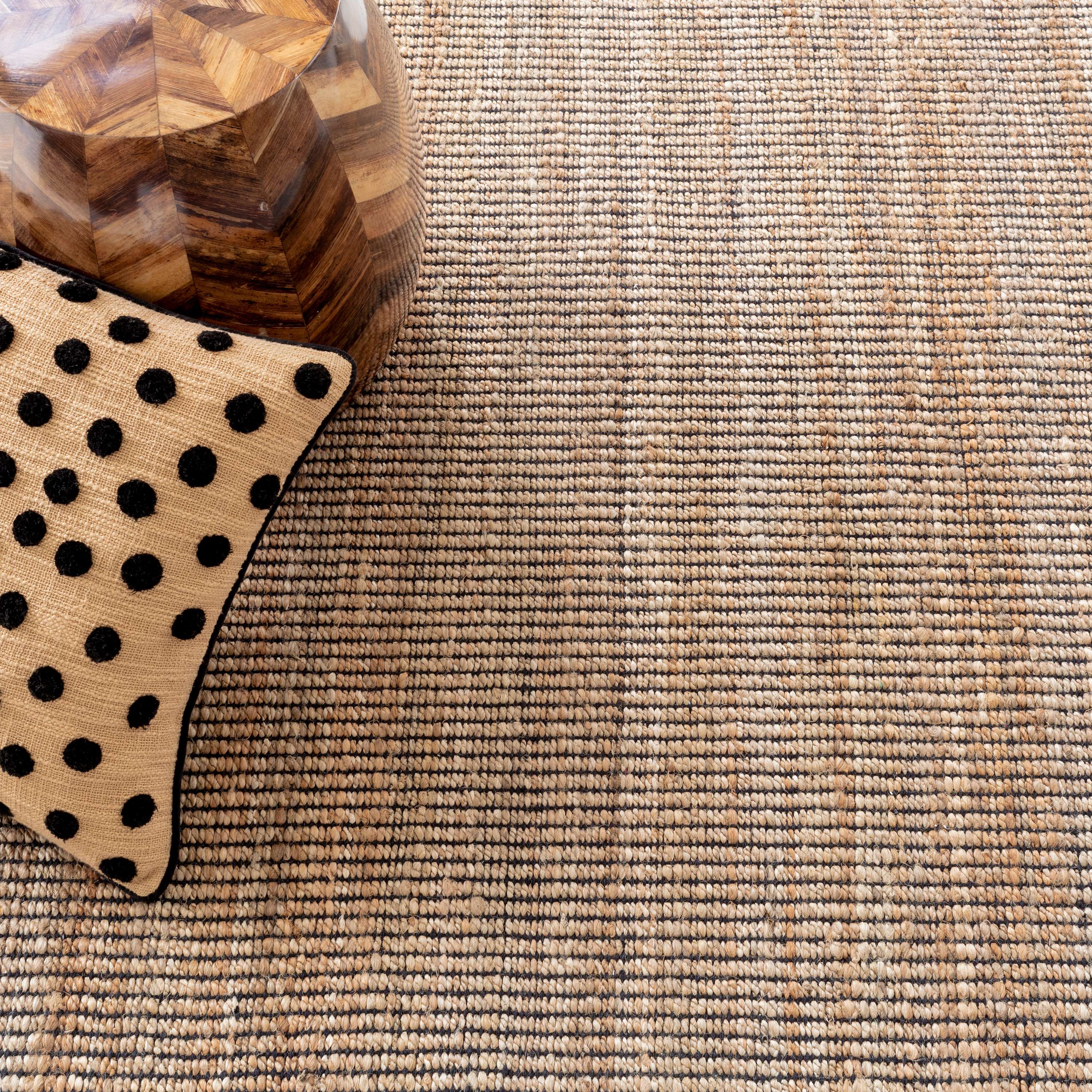 Gridwork Black Woven Jute Rug - Image 2