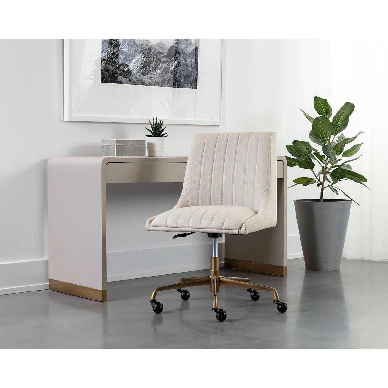 Halden Office Chair - Beige Linen - Image 7