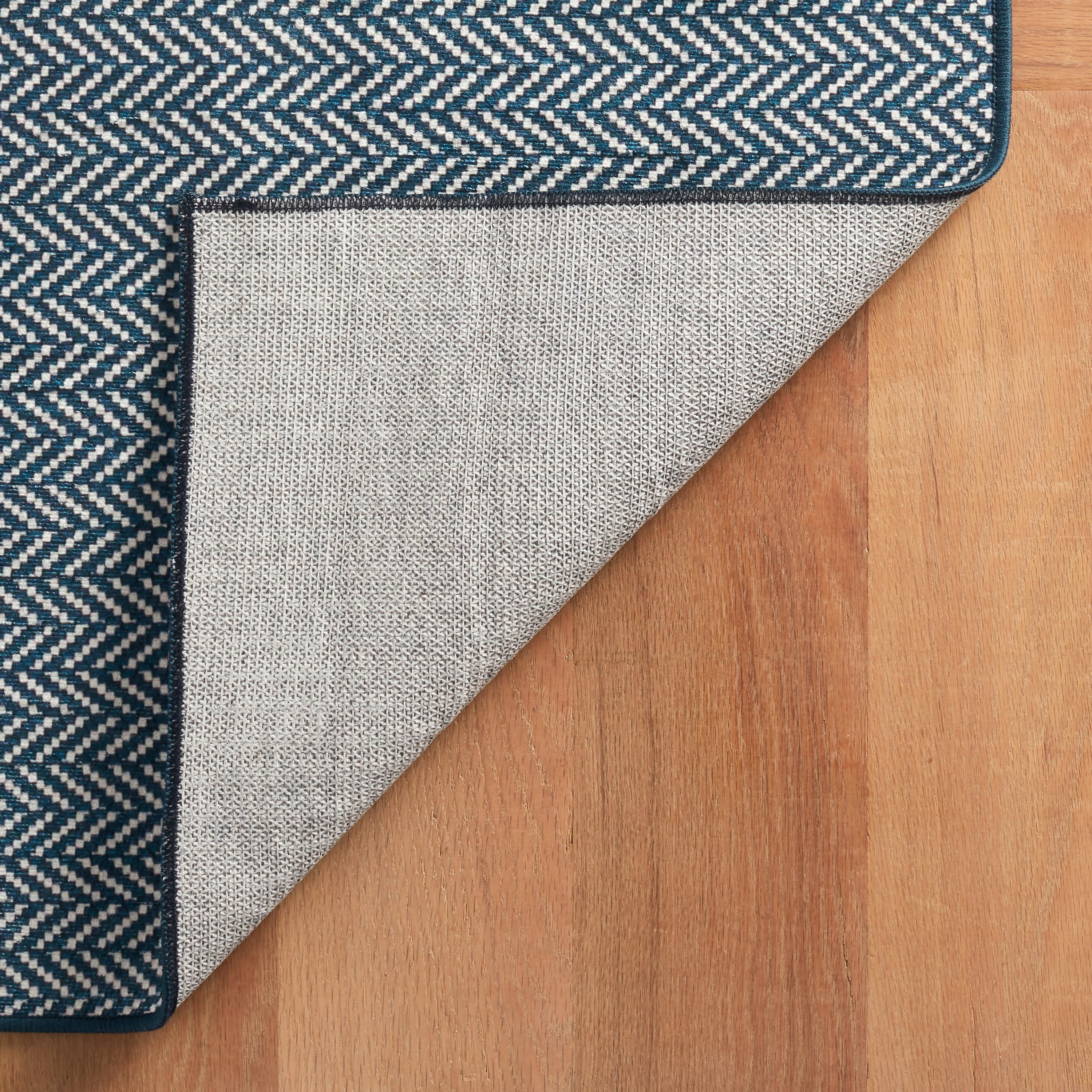 Herringbone Navy Rug - Image 6