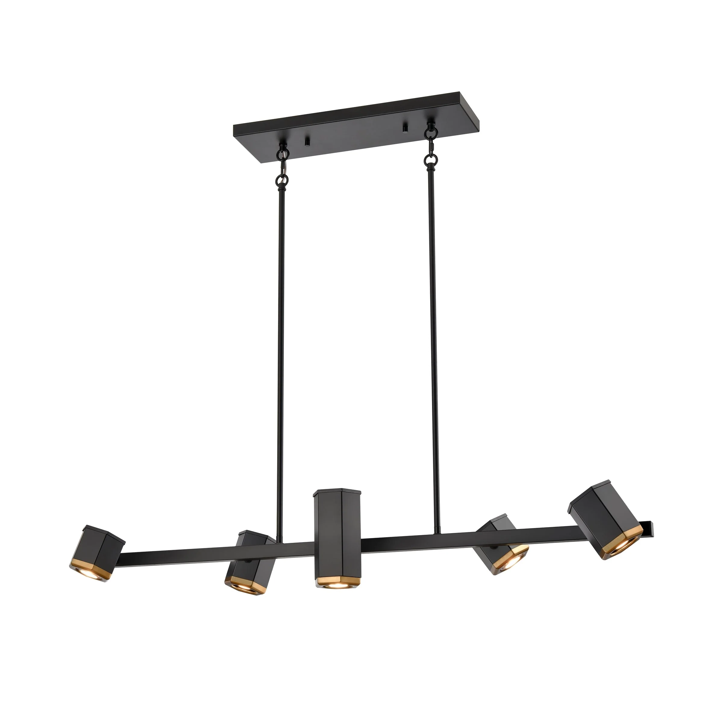 Hexa Linear Chandelier - Brass | Open Box