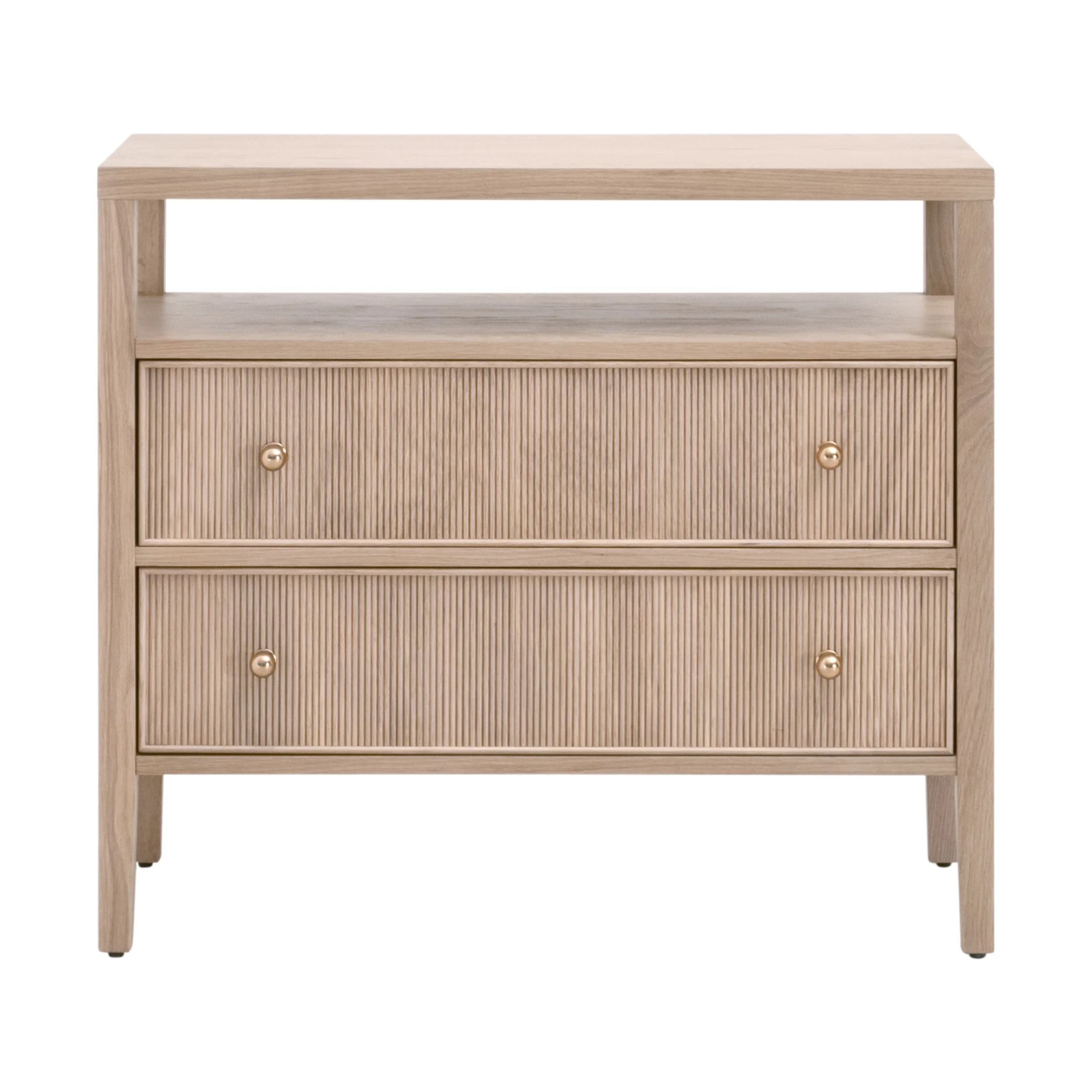 Highland Open Shelf 2-Drawer Nightstand - Image 3