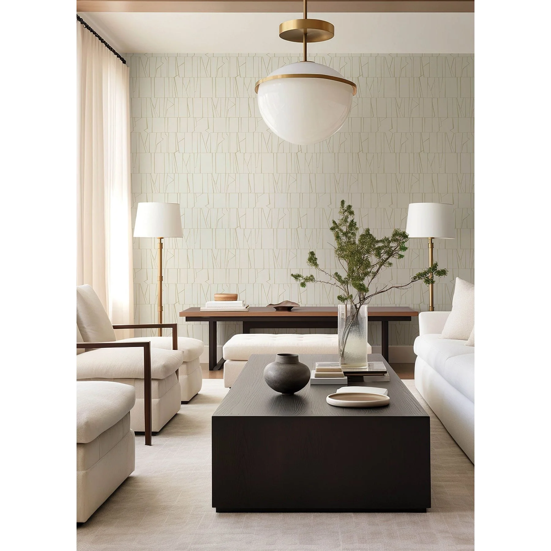 Huntington Geometric Stripe Wallpaper - Image 12