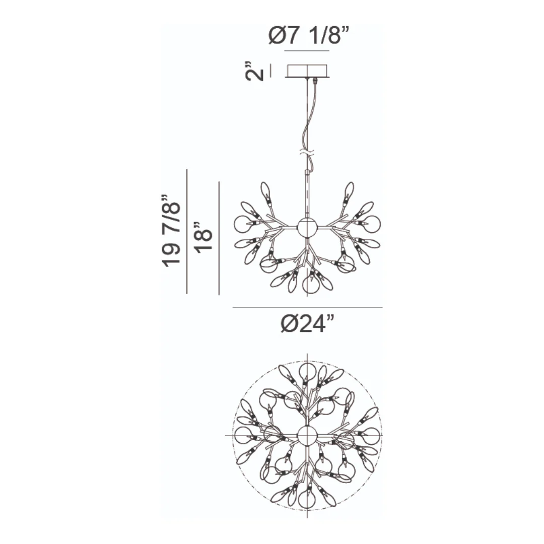 Hydrangea Bloom Chandelier - Image 12