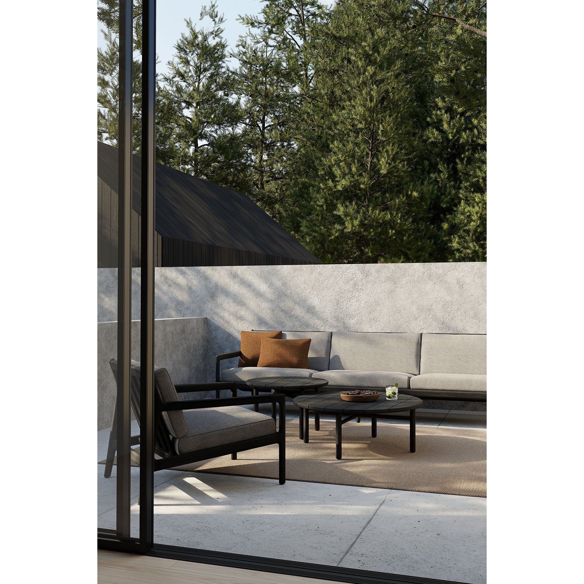 Jack Outdoor Lounge Chair - Teak Black - Image 13
