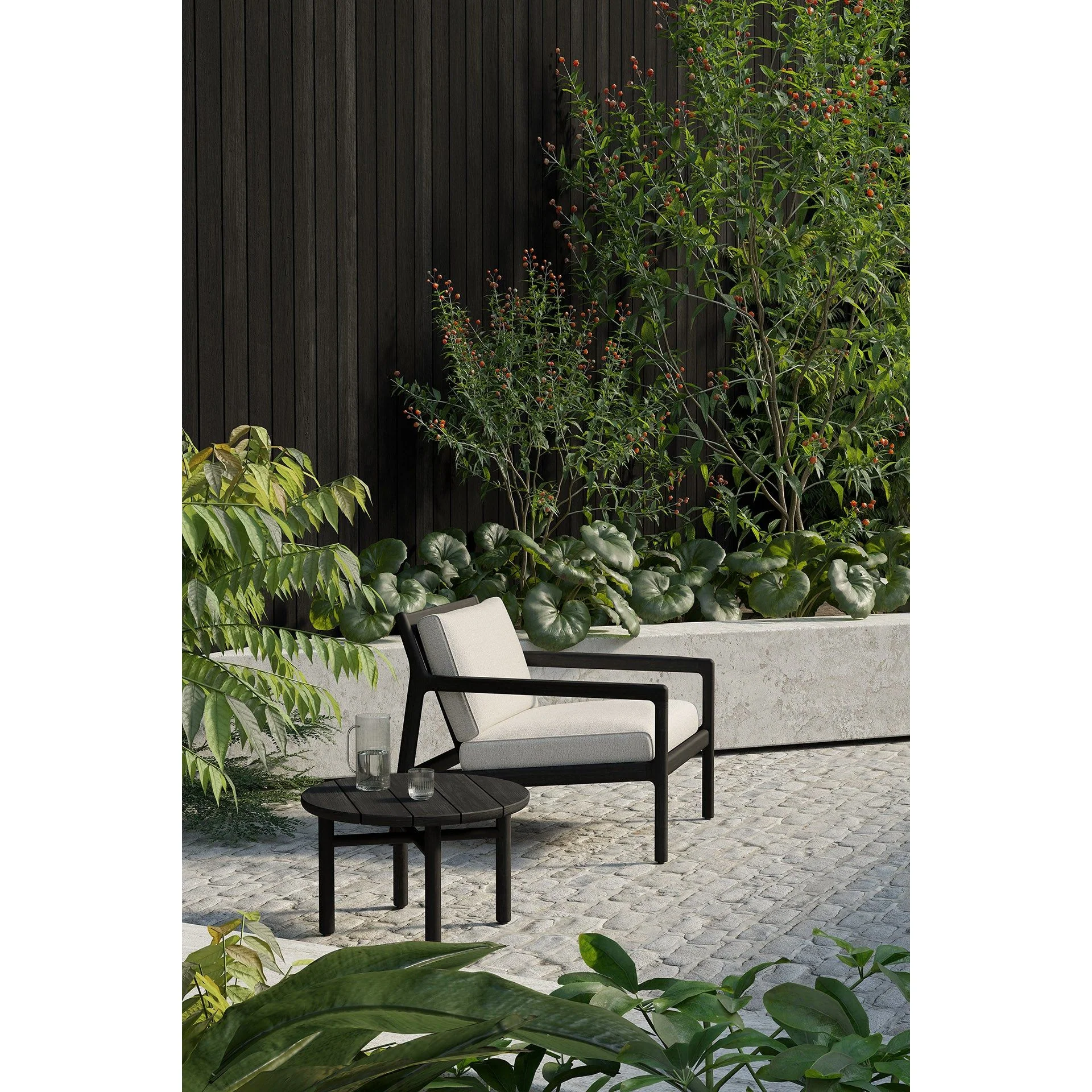 Jack Outdoor Lounge Chair - Teak Black - Image 4