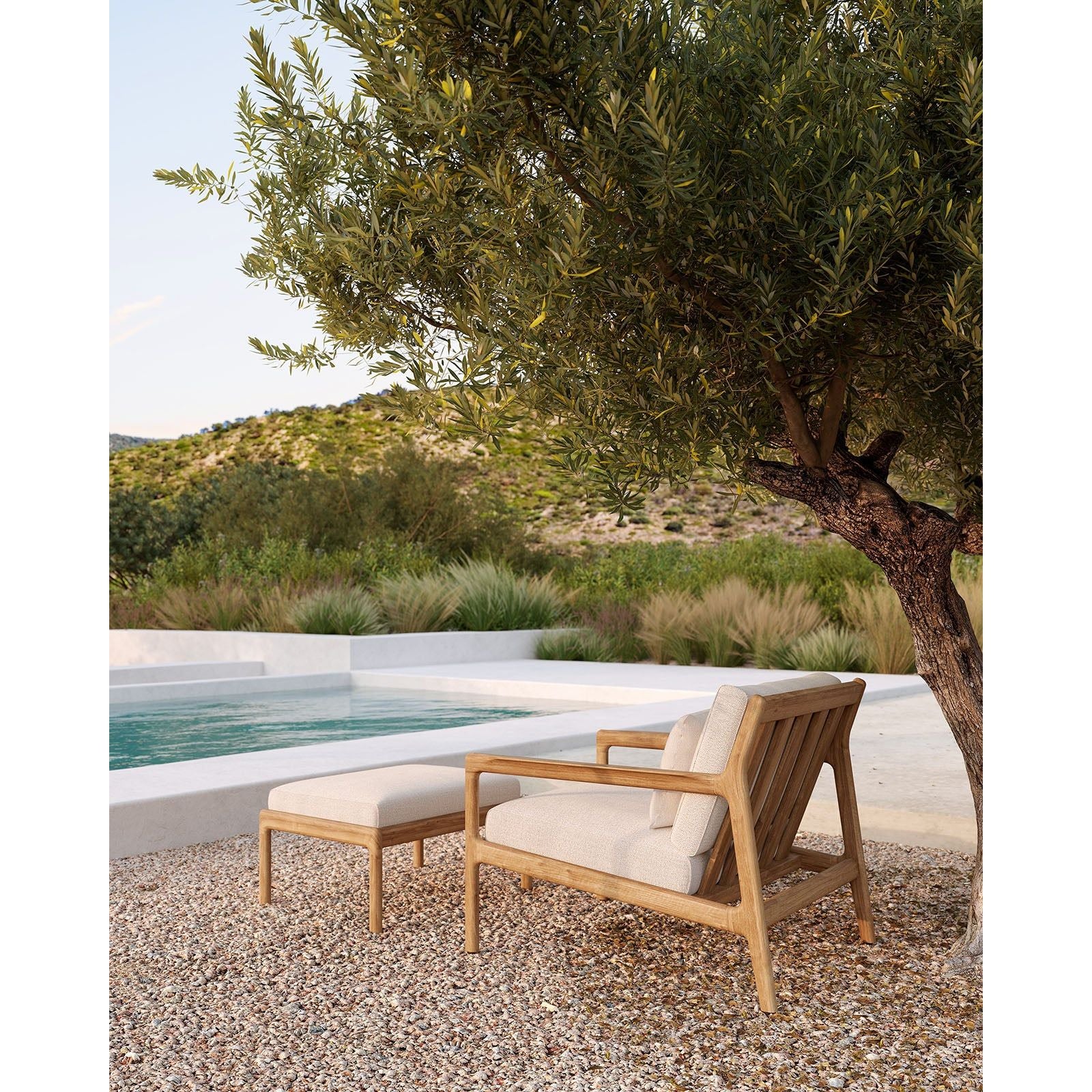 Jack outdoor lounge chair - Teak - Image 4