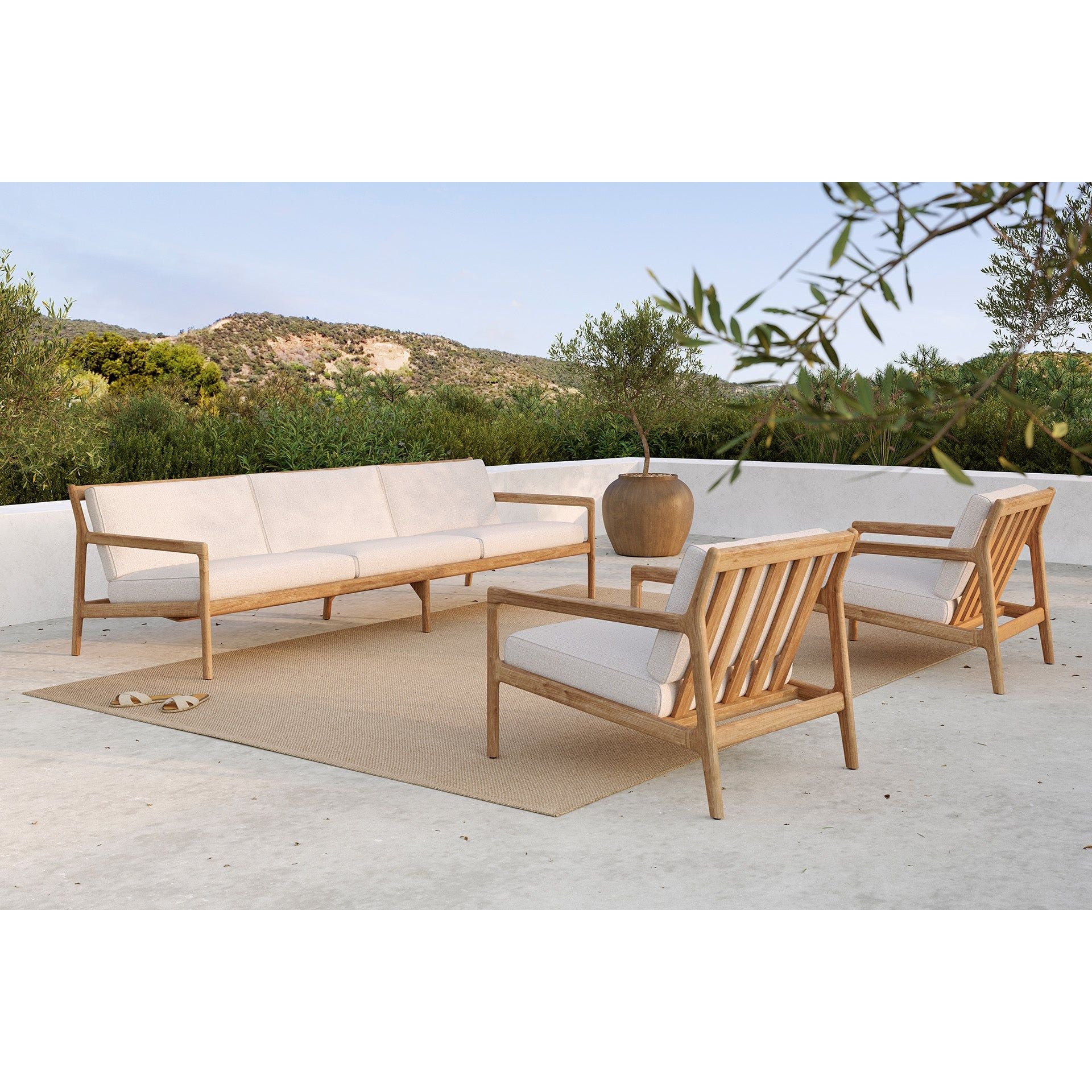 Jack outdoor lounge chair - Teak - Image 7